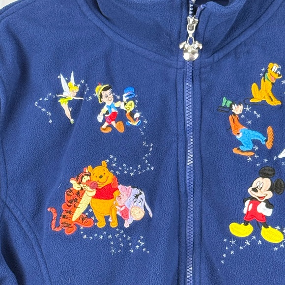 Rare 2009 Disney Bradford Exchange Embroider Fleece Jacket Mickey Pooh Princess - Picture 4 of 10